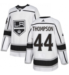 Youth Adidas Los Angeles Kings #44 Nate Thompson Authentic White Away NHL Jersey