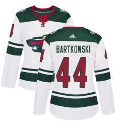 Women's Adidas Minnesota Wild #44 Matt Bartkowski Authentic White Away NHL Jersey