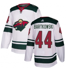 Youth Adidas Minnesota Wild #44 Matt Bartkowski Authentic White Away NHL Jersey