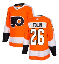 Youth Adidas Philadelphia Flyers #26 Christian Folin Authentic Orange Home NHL Jersey