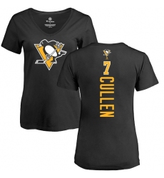 NHL Women's Adidas Pittsburgh Penguins #7 Matt Cullen Black Backer T-Shirt