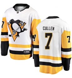 Youth Pittsburgh Penguins #7 Matt Cullen Authentic White Away Fanatics Branded Breakaway NHL Jersey