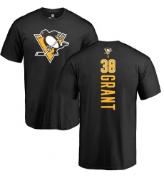 NHL Adidas Pittsburgh Penguins #38 Derek Grant Black Backer T-Shirt