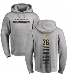 NHL Adidas Pittsburgh Penguins #76 Calen Addison Ash Backer Pullover Hoodie
