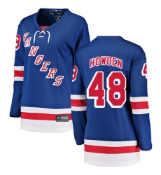 Women's New York Rangers #48 Brett Howden Fanatics Branded Royal Blue Home Breakaway NHL Jersey