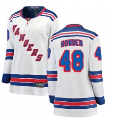 Women's New York Rangers #48 Brett Howden Fanatics Branded White Away Breakaway NHL Jersey
