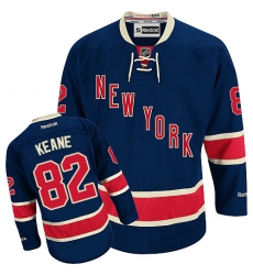 Youth Reebok New York Rangers #82 Joey Keane Authentic Navy Blue Third NHL Jersey