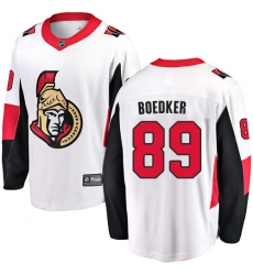 Men's Ottawa Senators #89 Mikkel Boedker Fanatics Branded White Away Breakaway NHL Jersey