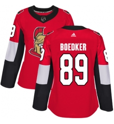 Women's Adidas Ottawa Senators #89 Mikkel Boedker Premier Red Home NHL Jersey