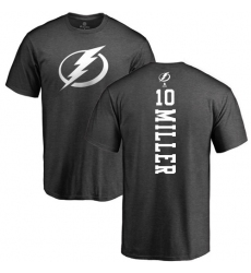 NHL Adidas Tampa Bay Lightning #10 J.T. Miller Charcoal One Color Backer T-Shirt