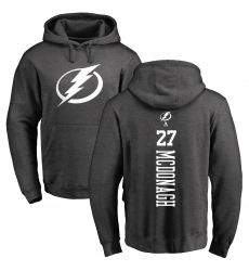 NHL Adidas Tampa Bay Lightning #27 Ryan McDonagh Charcoal One Color Backer Pullover Hoodie