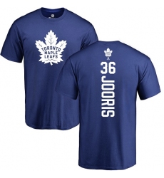 NHL Adidas Toronto Maple Leafs #36 Josh Jooris Royal Blue Backer T-Shirt
