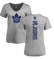 NHL Women's Adidas Toronto Maple Leafs #36 Josh Jooris Ash Backer T-Shirt