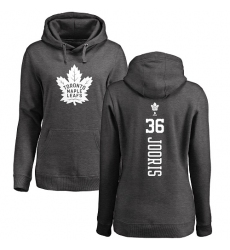 NHL Women's Adidas Toronto Maple Leafs #36 Josh Jooris Charcoal One Color Backer Pullover Hoodie
