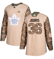 Youth Adidas Toronto Maple Leafs #36 Josh Jooris Authentic Camo Veterans Day Practice NHL Jersey