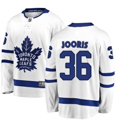 Youth Toronto Maple Leafs #36 Josh Jooris Authentic White Away Fanatics Branded Breakaway NHL Jersey