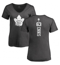 NHL Women's Adidas Toronto Maple Leafs #63 Tyler Ennis Charcoal One Color Backer T-Shirt