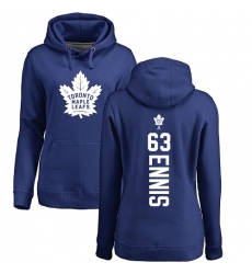 NHL Women's Adidas Toronto Maple Leafs #63 Tyler Ennis Royal Blue Backer Pullover Hoodie