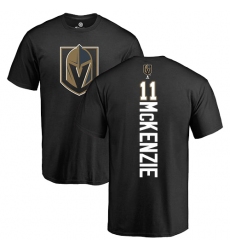 NHL Adidas Vegas Golden Knights #11 Curtis McKenzie Black Backer T-Shirt