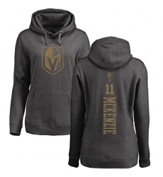 NHL Women's Adidas Vegas Golden Knights #11 Curtis McKenzie Charcoal One Color Backer Pullover Hoodie