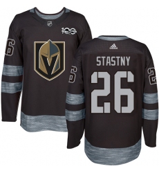 Men's Adidas Vegas Golden Knights #26 Paul Stastny Authentic Black 1917-2017 100th Anniversary NHL Jersey