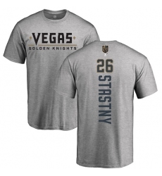 NHL Adidas Vegas Golden Knights #26 Paul Stastny Gray Backer T-Shirt