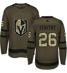 Youth Adidas Vegas Golden Knights #26 Paul Stastny Authentic Green Salute to Service NHL Jersey