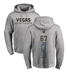 NHL Adidas Vegas Golden Knights #67 Max Pacioretty Gray Backer Pullover Hoodie