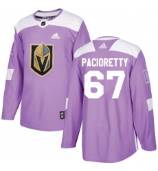 Youth Adidas Vegas Golden Knights #67 Max Pacioretty Authentic Purple Fights Cancer Practice NHL Jersey