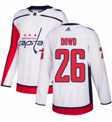 Men's Adidas Washington Capitals #26 Nic Dowd Authentic White Away NHL Jersey