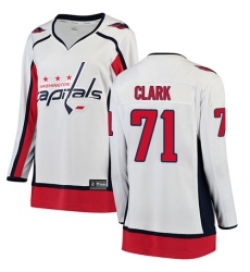 Women's Washington Capitals #71 Kody Clark Fanatics Branded White Away Breakaway NHL Jersey