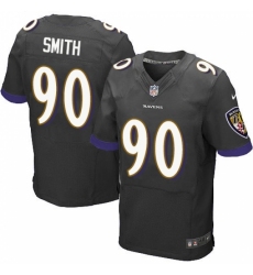 Men's Nike Baltimore Ravens #90 Za Darius Smith Elite Black Alternate NFL Jersey