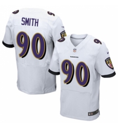 Men's Nike Baltimore Ravens #90 Za Darius Smith Elite White NFL Jersey