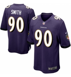 Men's Nike Baltimore Ravens #90 Za Darius Smith Game Purple Team Color NFL Jersey