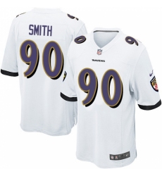 Men's Nike Baltimore Ravens #90 Za Darius Smith Game White NFL Jersey