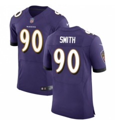 Men's Nike Baltimore Ravens #90 Za Darius Smith Purple Team Color Vapor Untouchable Elite Player NFL Jersey
