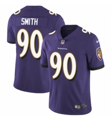 Men's Nike Baltimore Ravens #90 Za Darius Smith White Vapor Untouchable Limited Player NFL Jersey