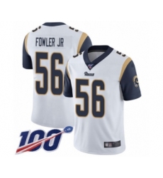 Men's Los Angeles Rams #56 Dante Fowler Jr White Vapor Untouchable Limited Player 100th Season Football Jersey