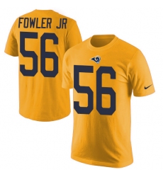 Men's Nike Los Angeles Rams #56 Dante Fowler Jr Gold Rush Pride Name & Number T-Shirt