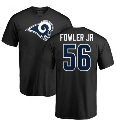 NFL Nike Los Angeles Rams #56 Dante Fowler Jr Black Name & Number Logo T-Shirt