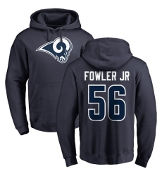 NFL Nike Los Angeles Rams #56 Dante Fowler Jr Navy Blue Name & Number Logo Pullover Hoodie