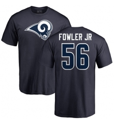 NFL Nike Los Angeles Rams #56 Dante Fowler Jr Navy Blue Name & Number Logo T-Shirt