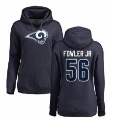 NFL Women's Nike Los Angeles Rams #56 Dante Fowler Jr Navy Blue Name & Number Logo Pullover Hoodie