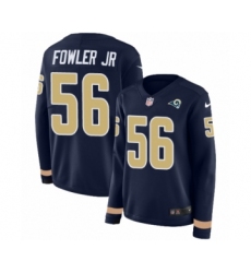 Women's Nike Los Angeles Rams #56 Dante Fowler Jr Limited Navy Blue Therma Long Sleeve NFL Jersey