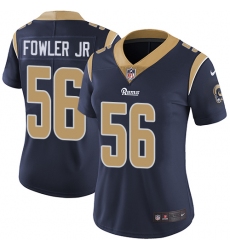 Women's Nike Los Angeles Rams #56 Dante Fowler Jr Navy Blue Team Color Vapor Untouchable Limited Player NFL Jersey