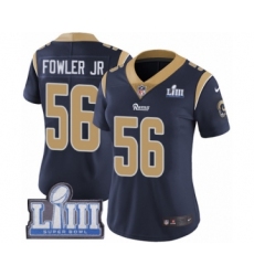 Women's Nike Los Angeles Rams #56 Dante Fowler Jr Navy Blue Team Color Vapor Untouchable Limited Player Super Bowl LIII Bound NFL Jersey
