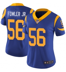 Women's Nike Los Angeles Rams #56 Dante Fowler Jr Royal Blue Alternate Vapor Untouchable Limited Player NFL Jersey