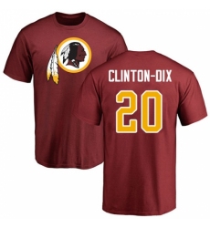 NFL Nike Washington Redskins #20 Ha Clinton-Dix Maroon Name & Number Logo T-Shirt