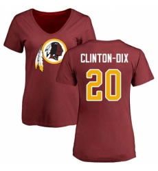 NFL Women's Nike Washington Redskins #20 Ha Clinton-Dix Maroon Name & Number Logo T-Shirt