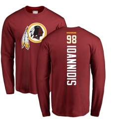 NFL Nike Washington Redskins #98 Matt Ioannidis Maroon Backer Long Sleeve T-Shirt